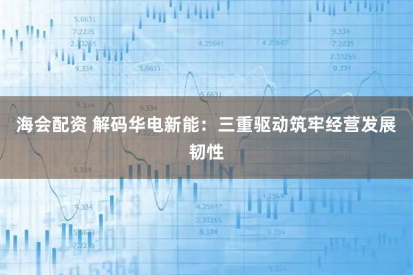 海会配资 解码华电新能：三重驱动筑牢经营发展韧性
